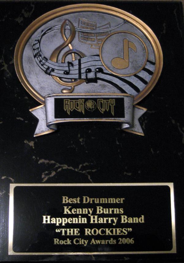One of the years that Kenny won<br>Best Drummer of Los Aangeles