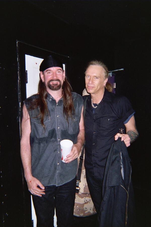 Kenny Burns and Billy Sheehan after playing a blistering show together. Billy was voted best bass player in the world 5 years in a row by guitar player magazine. Keeping up with Billy will make your hands bleed and make you sweat!